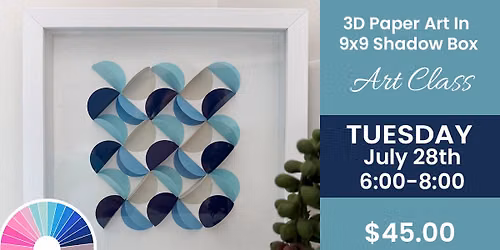 9x9 Geometric Wall Art Paper Shadow Box Workshop