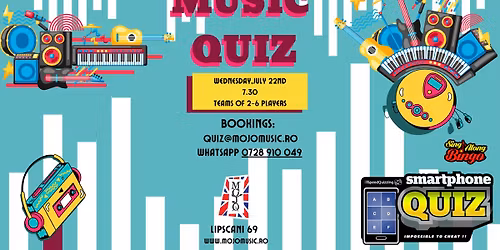 Music Speed Quiz with Sing-Along Bingo - 22nd July 2026