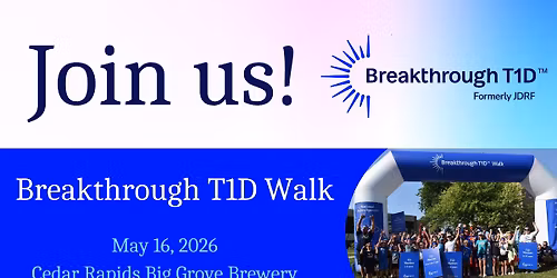 2026 Cedar Rapids Breakthrough T1D Walk
