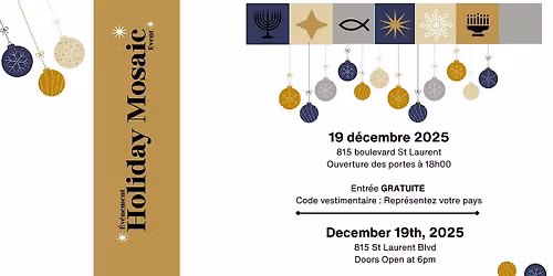 Holiday Mosaic - Multicultural Event