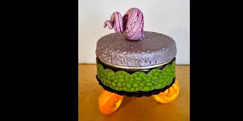 Colorful Tin with Polymer Clay \u2013 October 18