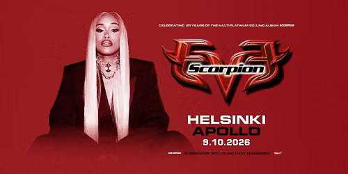 Eve (US) \u2013 Scorpion 25th Anniversary Tour, Apollo Live Club, Helsinki 9.10.2026