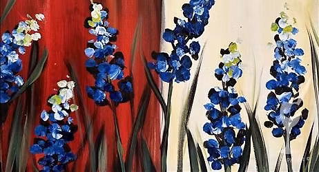 Texas Flag and Bluebonnets (Add A Candle)