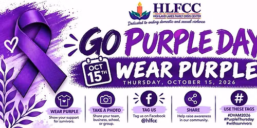 Go Purple Day 2026 | Domestic Violence Awareness Month