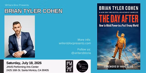 Writers Bloc and Book Soup Present Brian Tyler Cohen