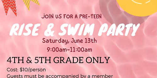 Rise & Shine Swim Party