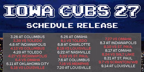 Iowa Cubs vs. Louisville Bats