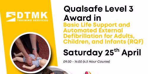 Qualsafe Level 3 Award in Basic Life Support and AED for Adults, Children, and Infants (RQF)