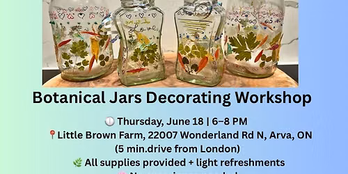 Botanical Jars Decorating Workshop 