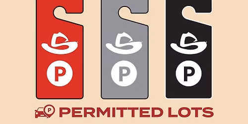Rodeo Permit Parking-General in Red & Black, Reserved in Silver
