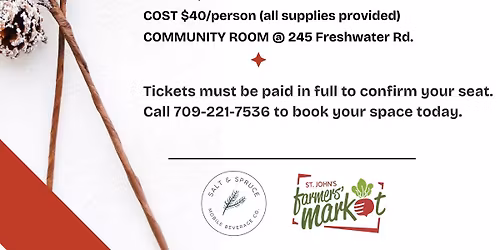 Merry Mocktail Mini Class 12:30-1:15