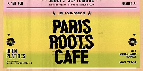 PARIS ROOTS CAF\u00c9 #12 : 60s, 70s, 80s reggae selections