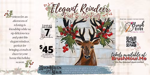 Elegant Reindeer Paint & Sip Party 