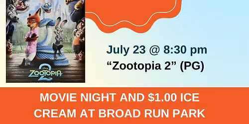 WBT July 23 Summer Movie Night - Zootopia 2