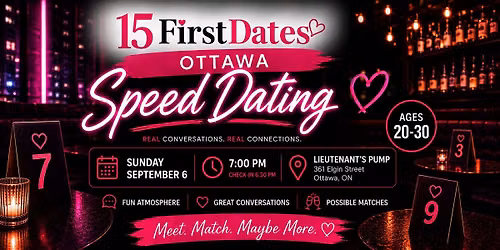 15FirstDates Ottawa Speed Dating (Age 20-30)