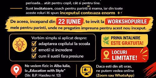\ud83d\udc49 Preg\u0103tirea pentru clasa preg\u0103titoare \u00eencepe aici | Workshop p\u0103rin\u021bi