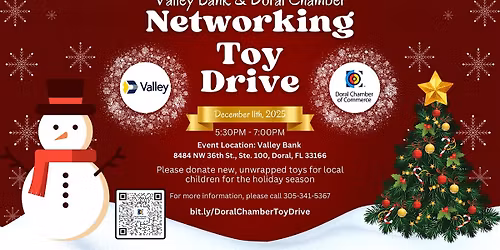 Valley Bank & Doral Chamber: Toy Drive Networking Event