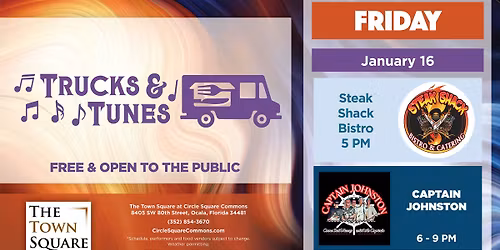 Trucks & Tunes with Steak Shack Bistro & Captain Johnston