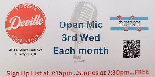 Open Mic Storytelling! Do Not Submit Event in Libertyville!