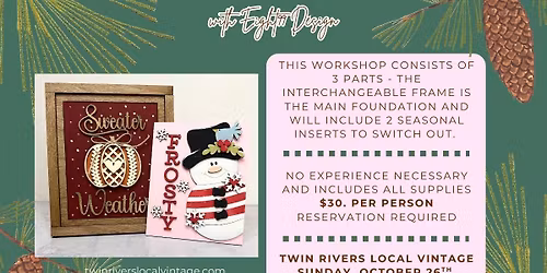 DIY Wood Interchangeable Frame Workshop with Eight99 Design 10\/26\/25