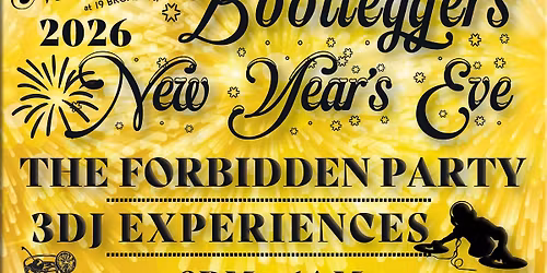 Bootleggers New Year\u2019s Eve 2026 at Mac\u2019s \u2013 The Forbidden Party