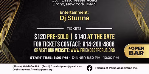 Friends of Porus Annual  Charity Banquet