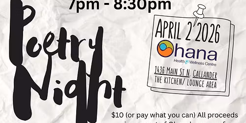 Poetry Night at Ohana