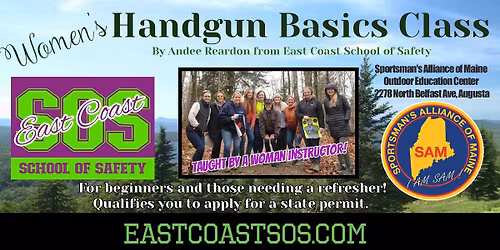 Women's Handgun Basics with Andee at the S.A.M. Outdoor Education Center in Augusta