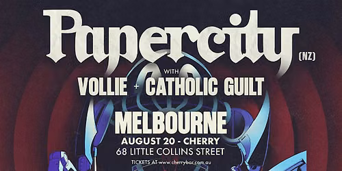 PAPERCITY @ Cherry Bar Thursday 20th August