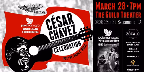 RCAF Presents: Cesar Chavez Celebration\/Poetry & Music w\/ Paloma Negra