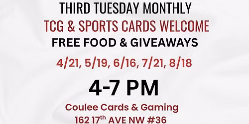 MONTHLY TRADE NIGHT! TCG & SPORTS CARDS