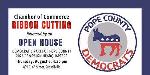 Democratic Party of Pope County 2026 Campaign HQ Ribbon Cutting & Open House