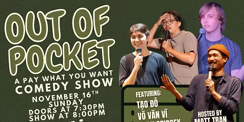 Out Of Pocket - A Comedy Show at Alibi!