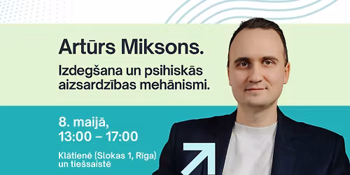 Art\u016bra Miksona meistarklase "Izdeg\u0161ana un psihisk\u0101s aizsardz\u012bbas meh\u0101nismi"