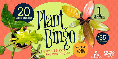 Plant Bingo at Sage Kitchen Newport News