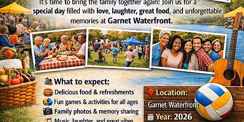 ROOMS BOOKING ONLY- Bailey-White Family Reunion @Garnet Waterfront