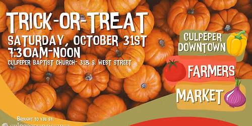 Trick-or-Treat at the Culpeper Downtown Farmers Market