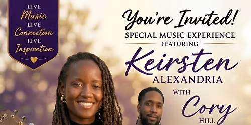 Sunday, May 31st music by Keirsten Alexandria and Cory Hill