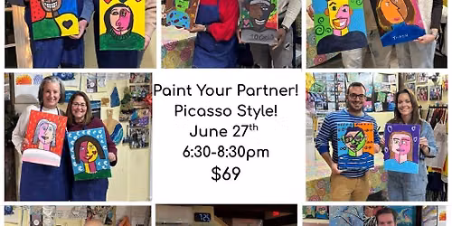 Paint Your Partner \u2013 Picasso Style! $69 per pair