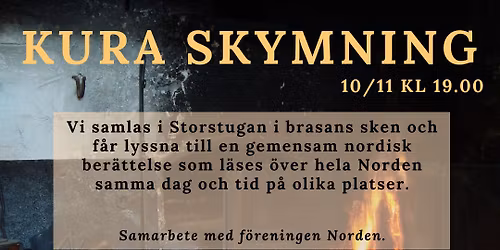 Kura Skymning- h\u00f6gl\u00e4sning i brasans sken