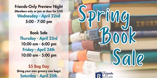 FORL Spring Book Sale - Friends Only Preview Night
