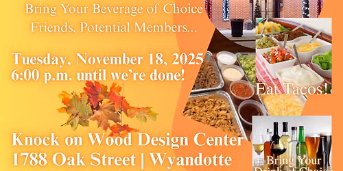 November "Dinner Meeting" With a Twist! 