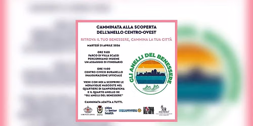Gli Anelli del Benessere \u2013 camminata inaugurale a Sampierdarena