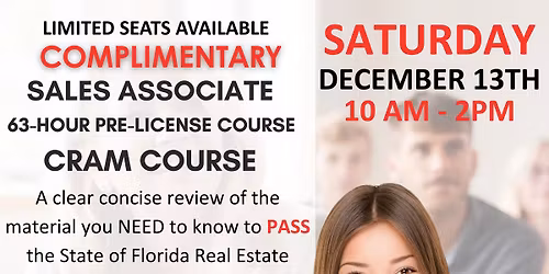 FL Real Estate Sales Associate Pre-Licensing \u2013 CRAM Course
