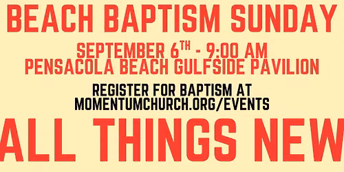 Beach Baptism Sunday!