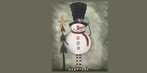 Paint and Sip Folk Art Snowman