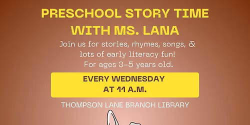 Preschool Story Time with Ms. Lana
