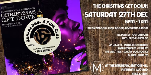 SS&FC  "Saturday" Christmas Get Down