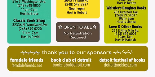 Bookstore Crawl of Berkley, Ferndale and Royal Oak