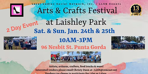 7th Annual Arts & Crafts Festival at Laishley Park in Punta Gorda-2 Day show